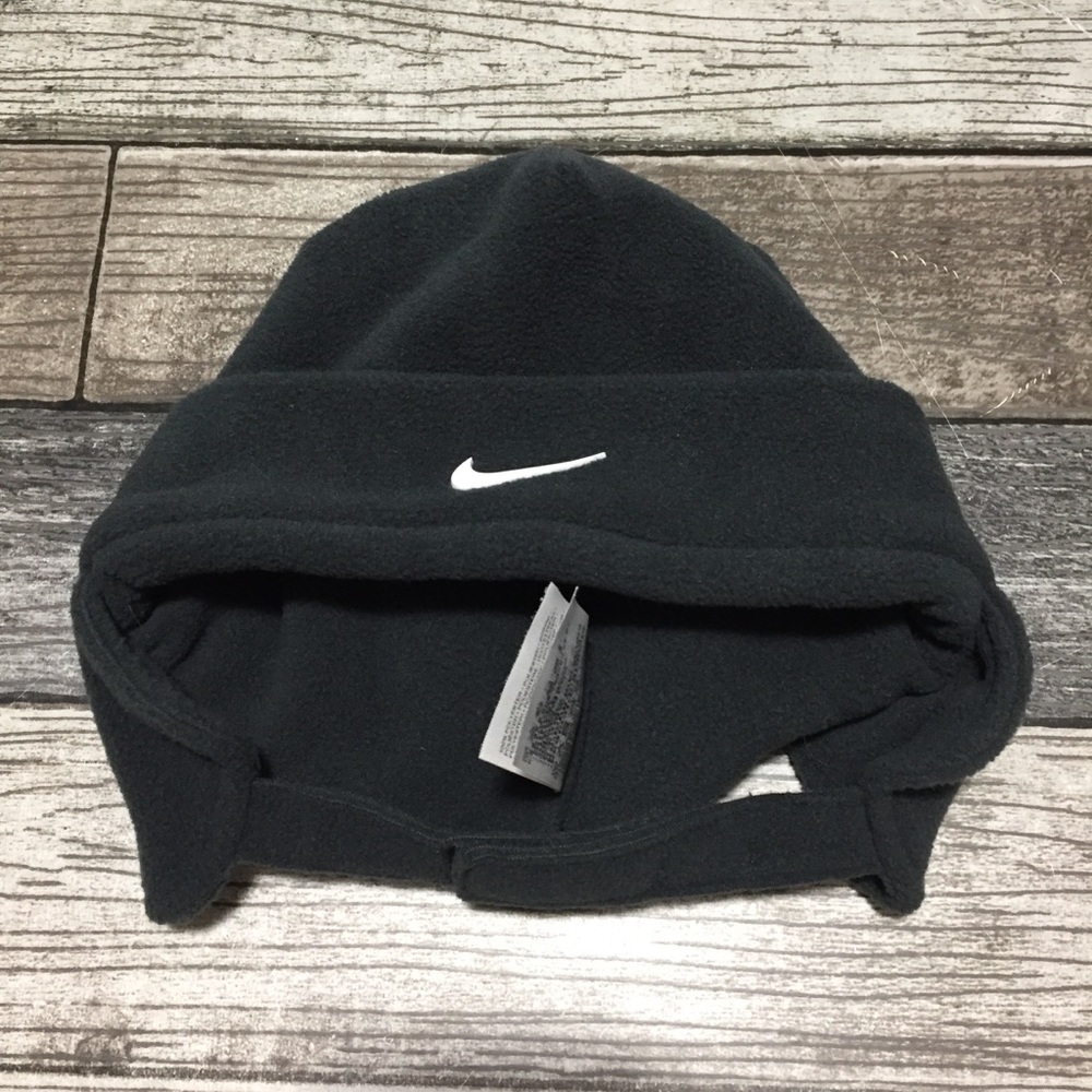 Nike Fleece Chin Strap Beanie Toddler One Size Dark Gray Soft